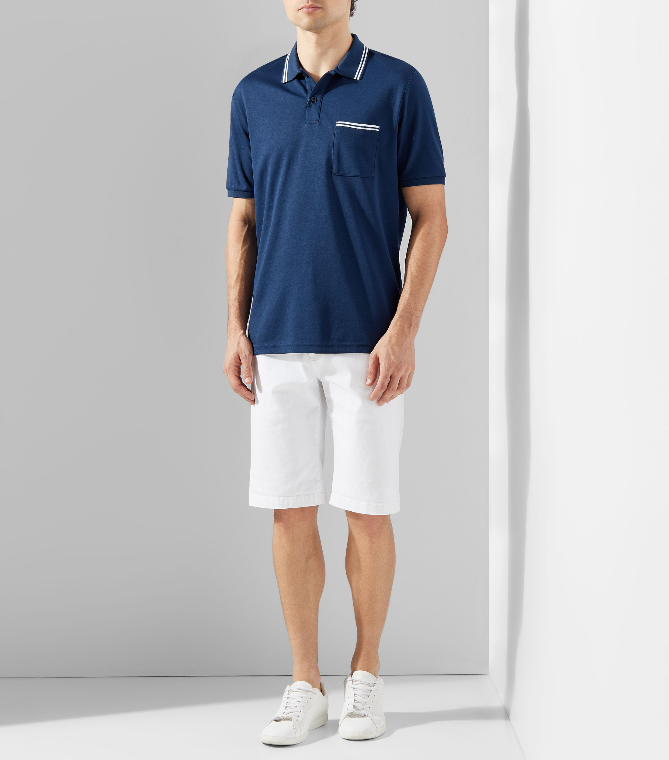 Playera tipo polo manga corta lisa Hombre